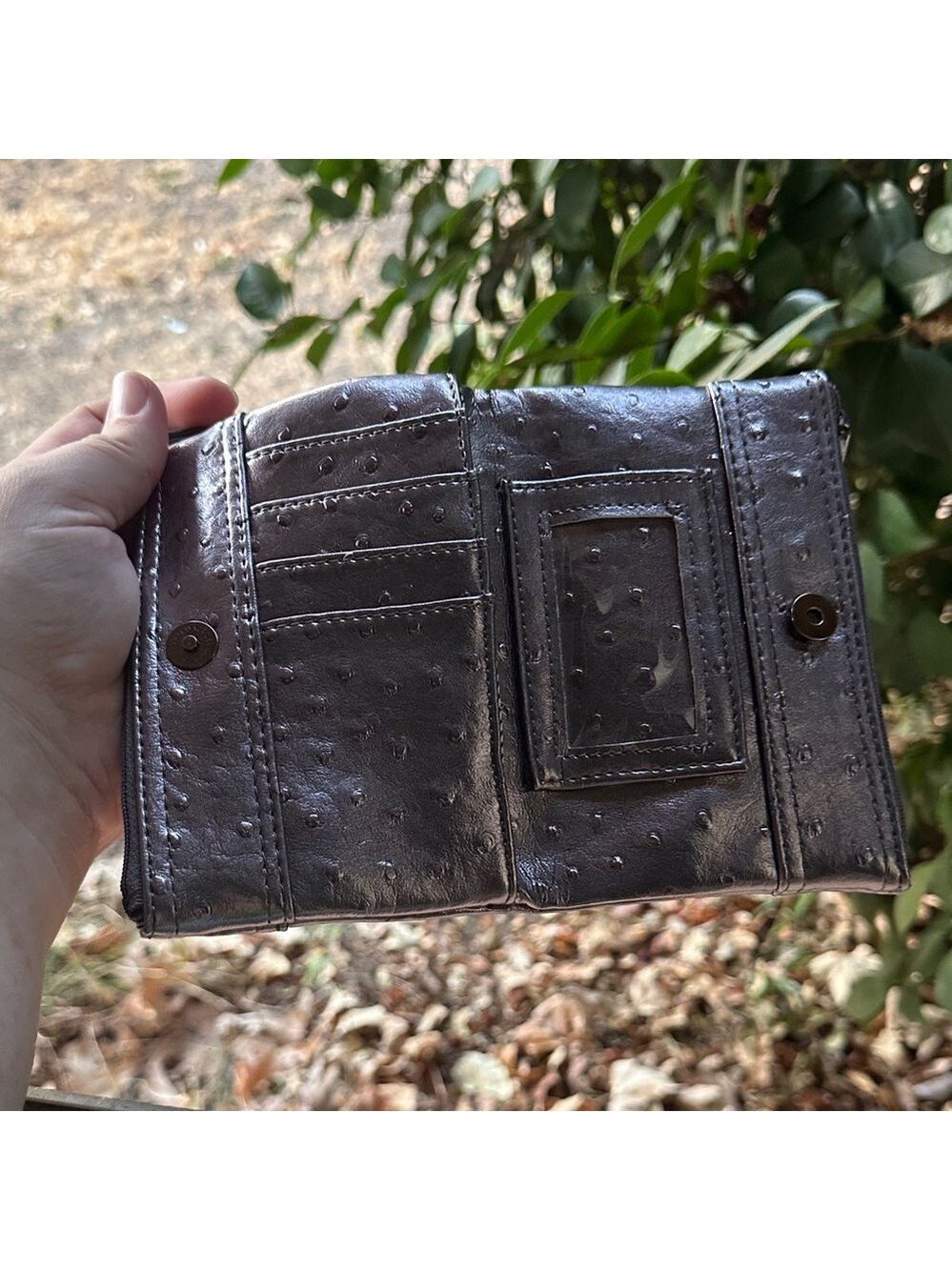 Steve Madden Shimmering Silver Wristlet - Picture 7 of 15